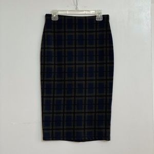 Plaid Pencil Skirt